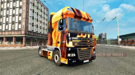 La peau de Feu sur le camion DAF pour Euro Truck Simulator 2