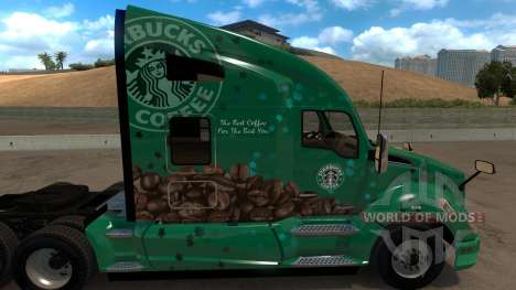 Kenworth T680 Starbucks Skin für American Truck Simulator