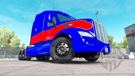 Red und blue skin für den truck Peterbilt für American Truck Simulator
