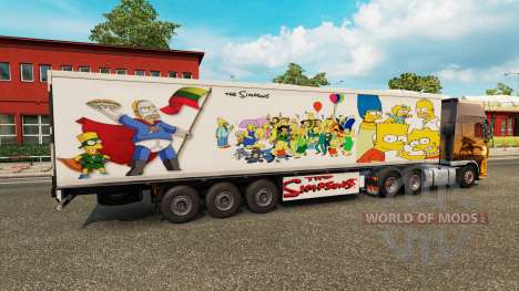 Simpsons de la peau pour une remorque pour Euro Truck Simulator 2