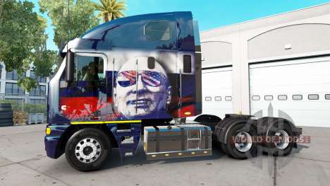 Haut Putin auf dem LKW Freightliner Argosy für American Truck Simulator