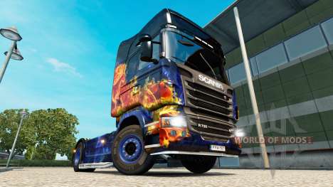 Blue Fire skin für Scania-LKW für Euro Truck Simulator 2