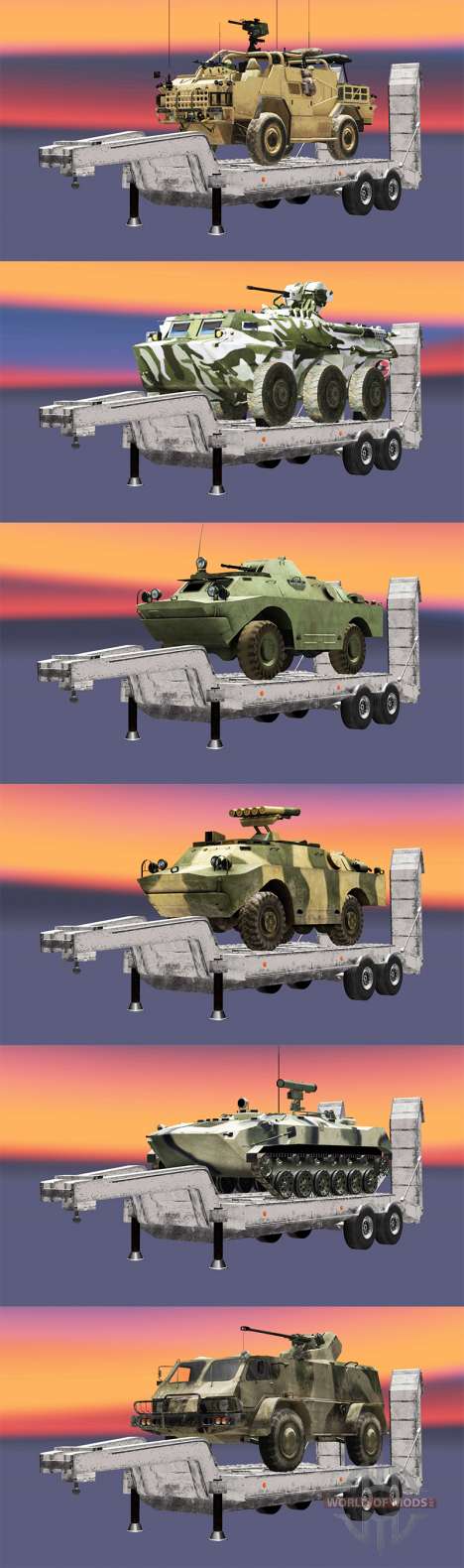 Semi transportant du matériel militaire v1.1 pour Euro Truck Simulator 2