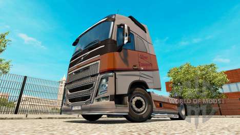Silver Transporte skin für den Volvo truck für Euro Truck Simulator 2