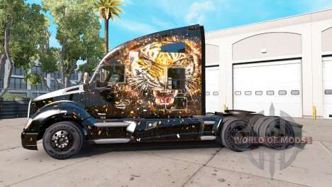 Tiger skin für Peterbilt und Kenworth trucks für American Truck Simulator