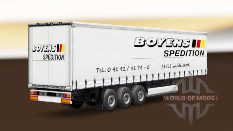 Haut Boyens v1.1 auf dem Anhänger für Euro Truck Simulator 2