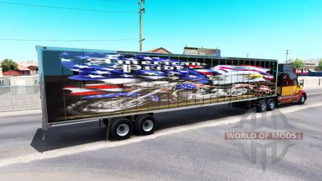 La peau de l'orgueil Américain sur la remorque pour American Truck Simulator