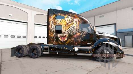 Tiger skin für Peterbilt und Kenworth trucks für American Truck Simulator