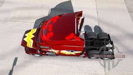 Wonder Woman skin für den truck Peterbilt für American Truck Simulator