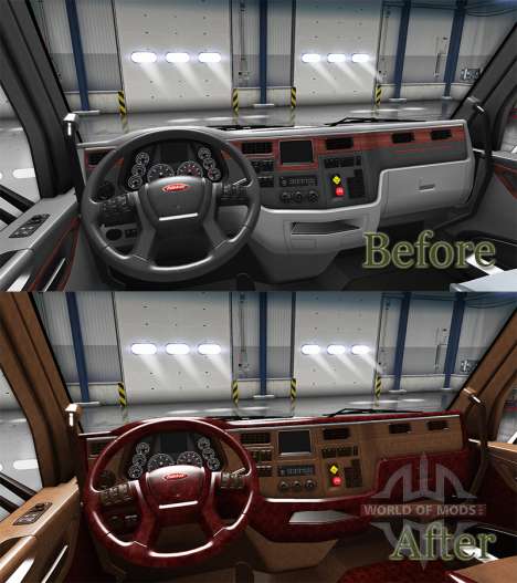 L'intérieur de luxe Peterbilt 579 pour American Truck Simulator