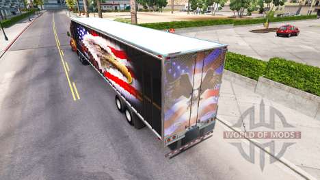 La peau American eagle sur l'arrière d'un semi pour American Truck Simulator