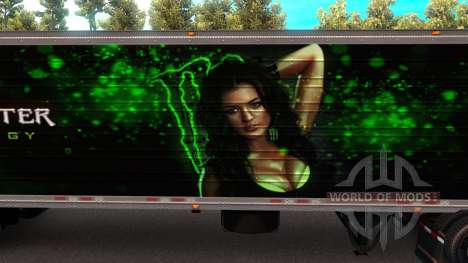 Monster Energy Trailer pour American Truck Simulator