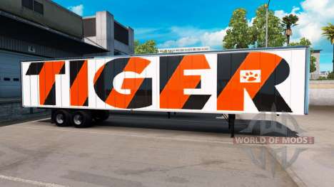 Der Tiger Haut auf dem Anhänger für American Truck Simulator