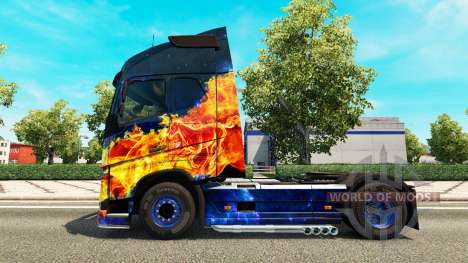 Blue Fire skin für Volvo-LKW für Euro Truck Simulator 2