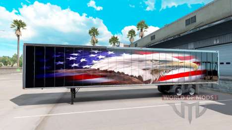 La peau American eagle sur l'arrière d'un semi pour American Truck Simulator