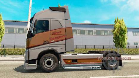 Argent Transports de la peau pour Volvo camion pour Euro Truck Simulator 2