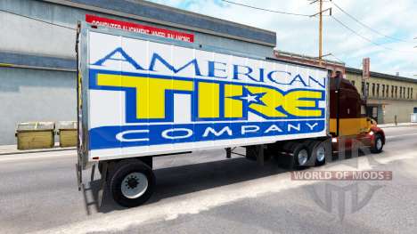 La peau de l'Amérique du Pneu sur la remorque pour American Truck Simulator