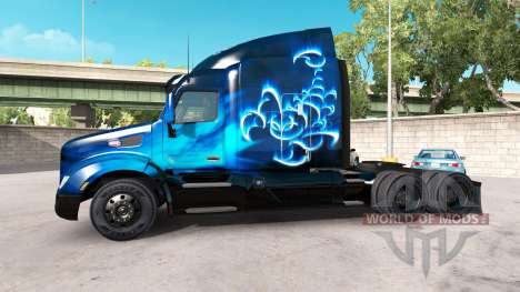 Scorpio Blue de la peau pour le camion Peterbilt pour American Truck Simulator