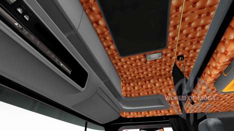 Schwarz und orange Innenraum für Scania für Euro Truck Simulator 2