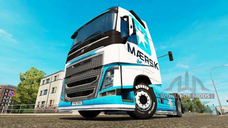 Maersk peau pour Volvo camion pour Euro Truck Simulator 2