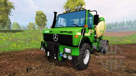 Mercedes-Benz Unimog [Krone round baler] pour Farming Simulator 2015