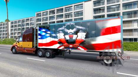 La peau du Super Héros sur la semi-remorque pour American Truck Simulator