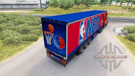 La peau de la NBA sur la remorque pour American Truck Simulator