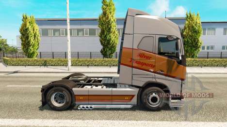 Argent Transports de la peau pour Volvo camion pour Euro Truck Simulator 2