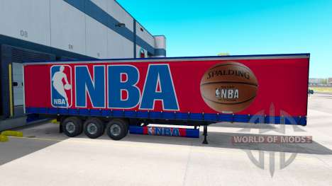 La peau de la NBA sur la remorque pour American Truck Simulator