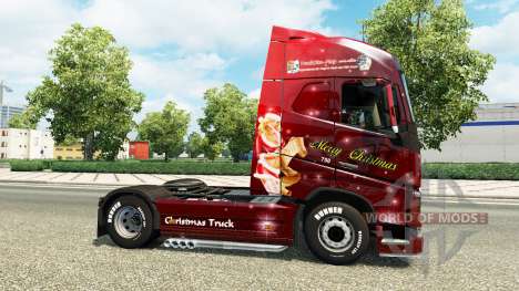 Noël de la peau pour Volvo camion pour Euro Truck Simulator 2