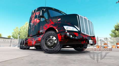Deadpool de la peau pour le camion Peterbilt pour American Truck Simulator