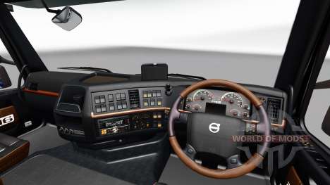 Noir et marron-intérieur de la Volvo pour Euro Truck Simulator 2