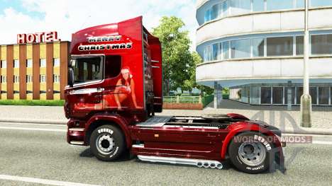 Noël de la peau pour Scania camion pour Euro Truck Simulator 2