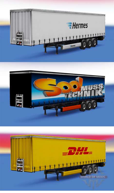 Une collection de peaux pour les remorques v1.0 pour Euro Truck Simulator 2