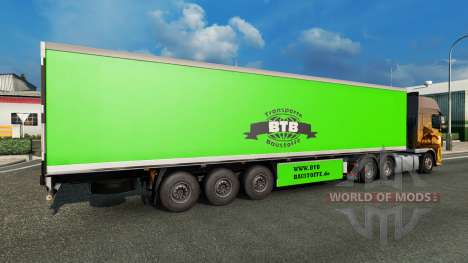 BTB de la peau sur la remorque pour Euro Truck Simulator 2