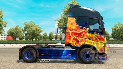 Blue Fire skin für Volvo-LKW für Euro Truck Simulator 2