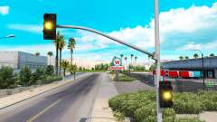 Longue jaune feux de circulation de la lumière pour American Truck Simulator