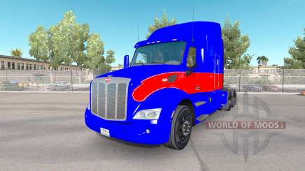 Le rouge et le bleu de la peau pour le camion Peterbilt pour American Truck Simulator