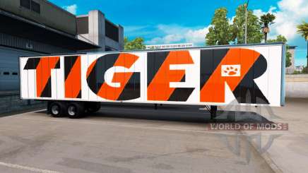 La peau de Tigre sur la remorque pour American Truck Simulator