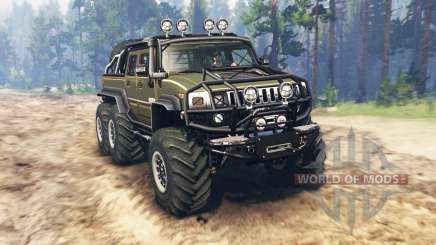 Hummer H2 6x6 pour Spin Tires