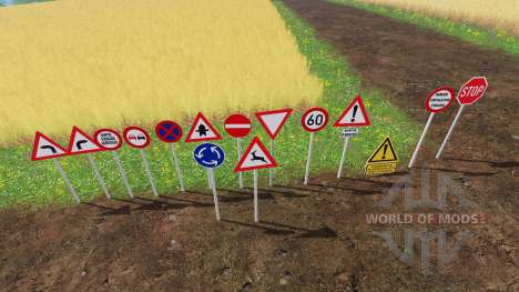 Warning Traffic Signs v1.1 für Farming Simulator 2015