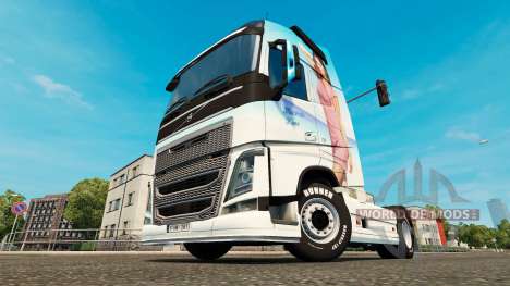 Miranda Kerr skin für Volvo-LKW für Euro Truck Simulator 2