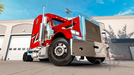 La peau Métallique sur le camion Freightliner Cl pour American Truck Simulator