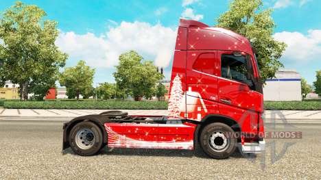 Joyeux Noël de la peau pour Volvo camion pour Euro Truck Simulator 2