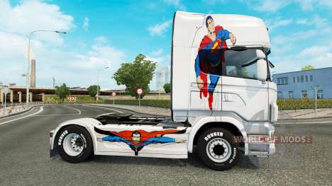 Eine Haut von Superman für Scania-LKW für Euro Truck Simulator 2