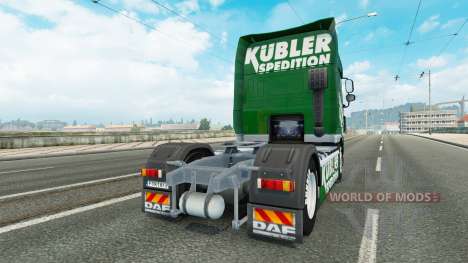 Kübler Spedition skin für DAF-LKW für Euro Truck Simulator 2
