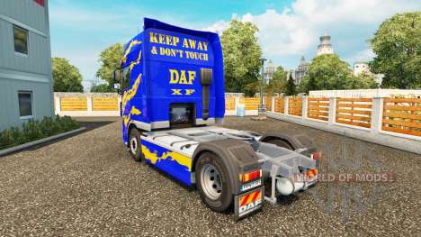 Haut, Blau-gelb-für DAF-LKW für Euro Truck Simulator 2