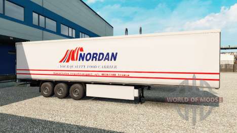 La peau Nordan sur la remorque pour Euro Truck Simulator 2