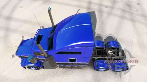Peau Bleu-noir sur le camion Kenworth T800 pour American Truck Simulator