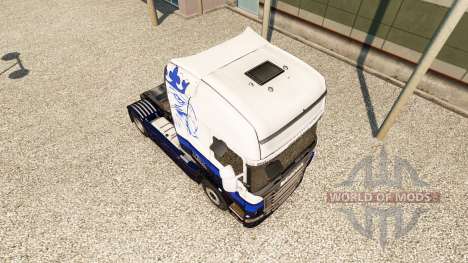Peau Bleu V8 Scania truck pour Euro Truck Simulator 2